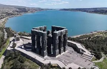 Thumbnail of aerial view above the Chronicle of Georgia and Tbilisi Sea
